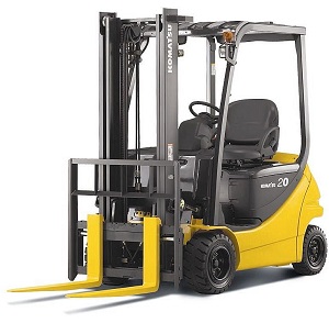 Forklift Truck with pallet rack accessories 