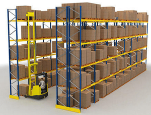 Our Picture shows an example of Selective Pallet Racking